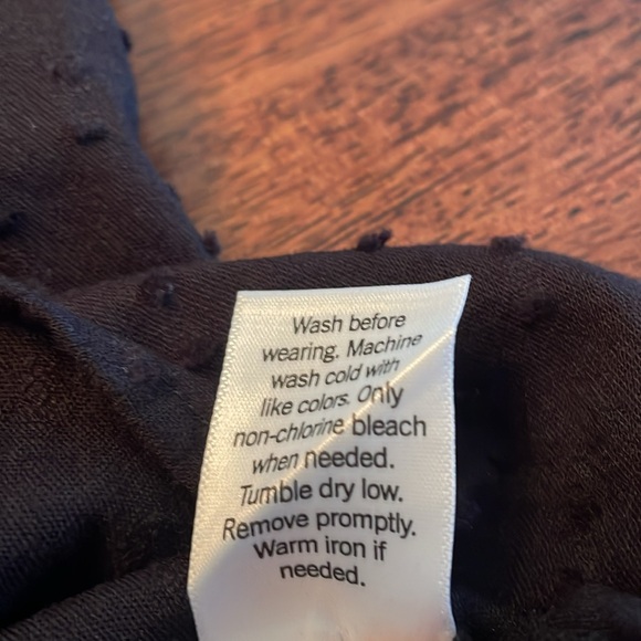 Croft & Barrow textured black on black polka dots top - Picture 14 of 15